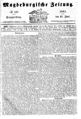 Magdeburgische Zeitung Donnerstag 27. Juni 1861