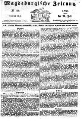 Magdeburgische Zeitung Sonntag 21. Juli 1861