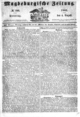 Magdeburgische Zeitung Sonntag 4. August 1861