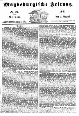 Magdeburgische Zeitung Mittwoch 7. August 1861