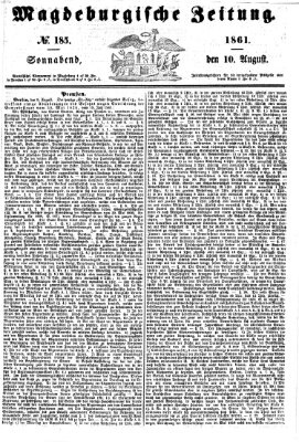 Magdeburgische Zeitung Samstag 10. August 1861