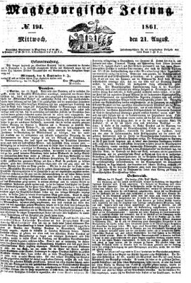 Magdeburgische Zeitung Mittwoch 21. August 1861