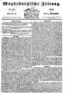 Magdeburgische Zeitung Mittwoch 4. September 1861