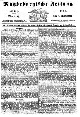 Magdeburgische Zeitung Sonntag 8. September 1861