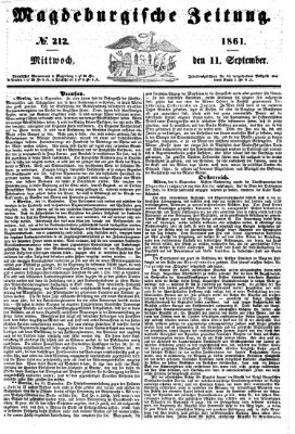 Magdeburgische Zeitung Mittwoch 11. September 1861