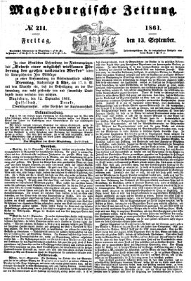 Magdeburgische Zeitung Freitag 13. September 1861