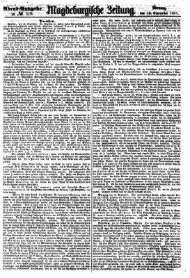 Magdeburgische Zeitung Montag 16. September 1861