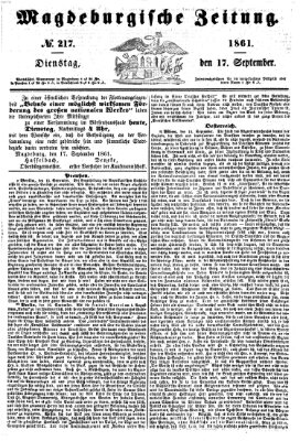 Magdeburgische Zeitung Dienstag 17. September 1861