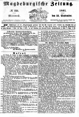 Magdeburgische Zeitung Mittwoch 25. September 1861