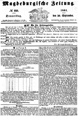 Magdeburgische Zeitung Donnerstag 26. September 1861