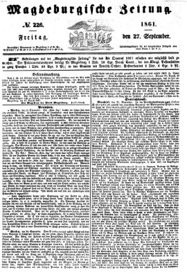 Magdeburgische Zeitung Freitag 27. September 1861