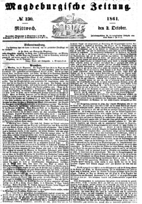 Magdeburgische Zeitung Mittwoch 2. Oktober 1861