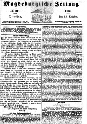 Magdeburgische Zeitung Dienstag 15. Oktober 1861