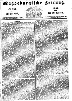 Magdeburgische Zeitung Samstag 19. Oktober 1861