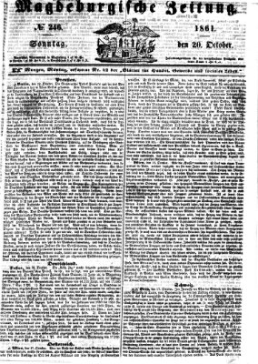 Magdeburgische Zeitung Sonntag 20. Oktober 1861