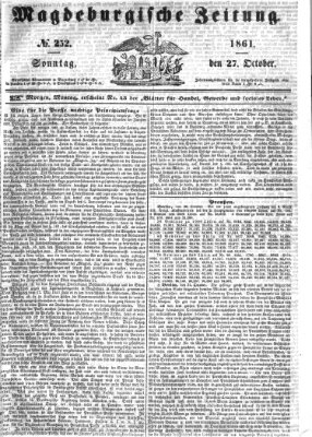 Magdeburgische Zeitung Sonntag 27. Oktober 1861