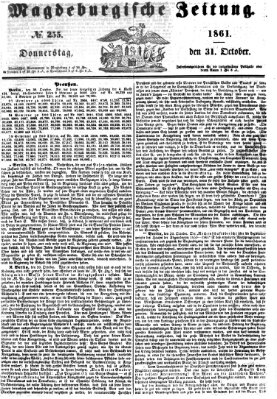 Magdeburgische Zeitung Donnerstag 31. Oktober 1861