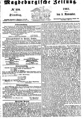 Magdeburgische Zeitung Dienstag 5. November 1861