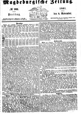 Magdeburgische Zeitung Freitag 8. November 1861