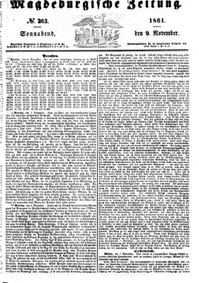 Magdeburgische Zeitung Samstag 9. November 1861