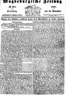 Magdeburgische Zeitung Dienstag 19. November 1861