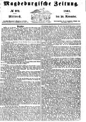 Magdeburgische Zeitung Mittwoch 20. November 1861