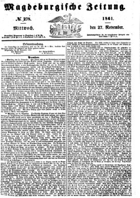 Magdeburgische Zeitung Mittwoch 27. November 1861