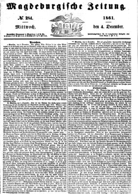 Magdeburgische Zeitung Mittwoch 4. Dezember 1861