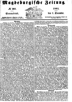 Magdeburgische Zeitung Samstag 7. Dezember 1861