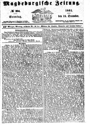 Magdeburgische Zeitung Sonntag 15. Dezember 1861