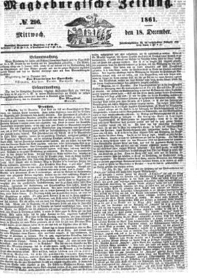 Magdeburgische Zeitung Mittwoch 18. Dezember 1861