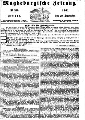 Magdeburgische Zeitung Freitag 20. Dezember 1861