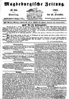 Magdeburgische Zeitung Sonntag 29. Dezember 1861