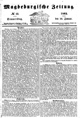 Magdeburgische Zeitung Donnerstag 16. Januar 1862