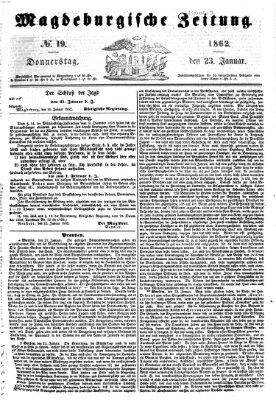 Magdeburgische Zeitung Donnerstag 23. Januar 1862