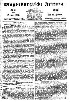 Magdeburgische Zeitung Samstag 25. Januar 1862