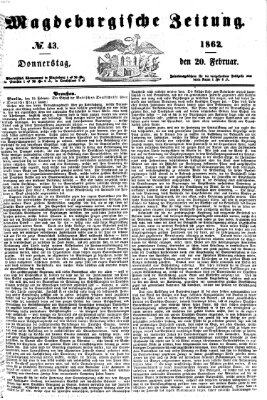 Magdeburgische Zeitung Donnerstag 20. Februar 1862