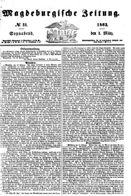 Magdeburgische Zeitung Samstag 1. März 1862