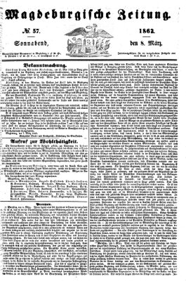 Magdeburgische Zeitung Samstag 8. März 1862