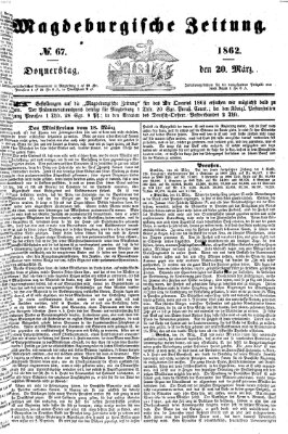 Magdeburgische Zeitung Donnerstag 20. März 1862