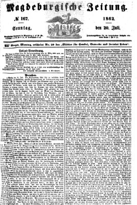 Magdeburgische Zeitung Sonntag 20. Juli 1862