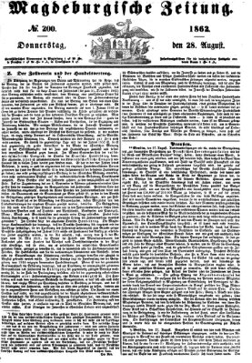 Magdeburgische Zeitung Donnerstag 28. August 1862