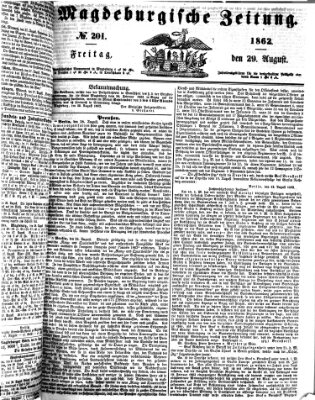 Magdeburgische Zeitung Freitag 29. August 1862