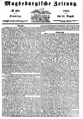 Magdeburgische Zeitung Sonntag 31. August 1862