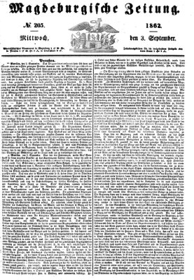 Magdeburgische Zeitung Mittwoch 3. September 1862