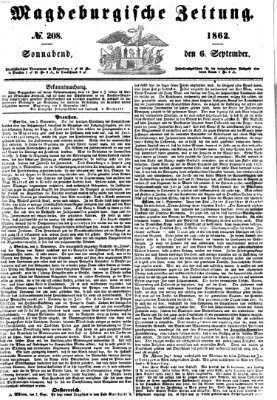 Magdeburgische Zeitung Samstag 6. September 1862