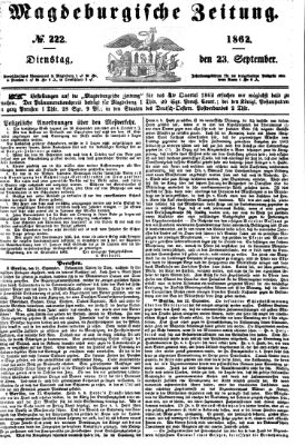 Magdeburgische Zeitung Dienstag 23. September 1862