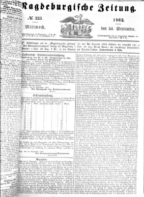 Magdeburgische Zeitung Mittwoch 24. September 1862