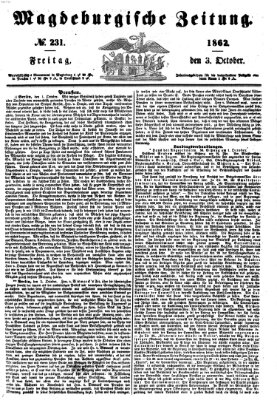 Magdeburgische Zeitung Freitag 3. Oktober 1862