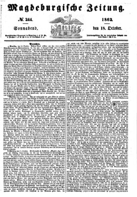 Magdeburgische Zeitung Samstag 18. Oktober 1862